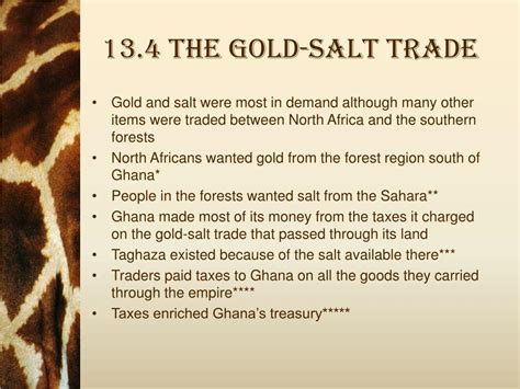 gy; cj. . Gold and salt trade in africa